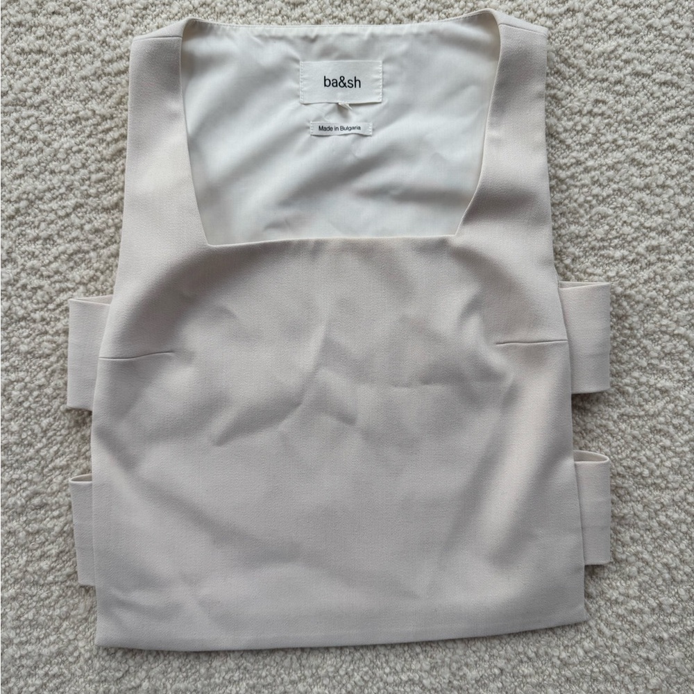 ba&sh Ivory Branded Top with Subtle Logo